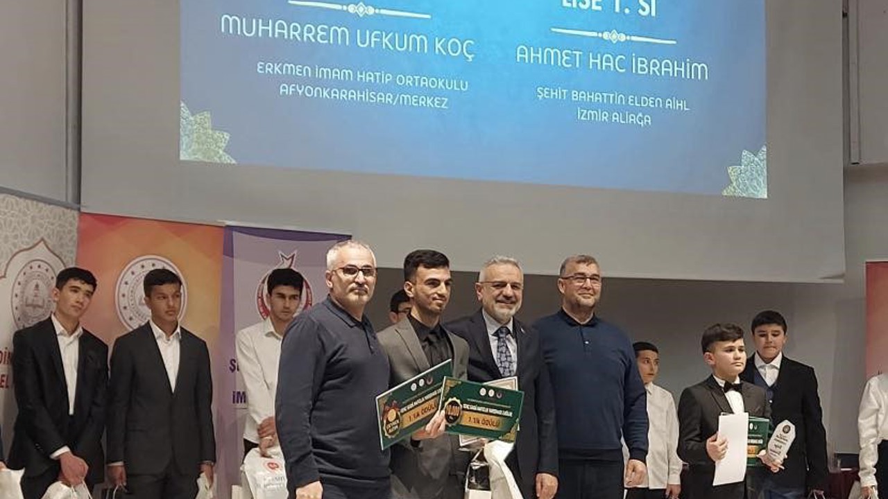 Kur’an-ı Kerim’i güzel okuma yarışmasında Ege Bölge Birincisi Aliağa’dan
