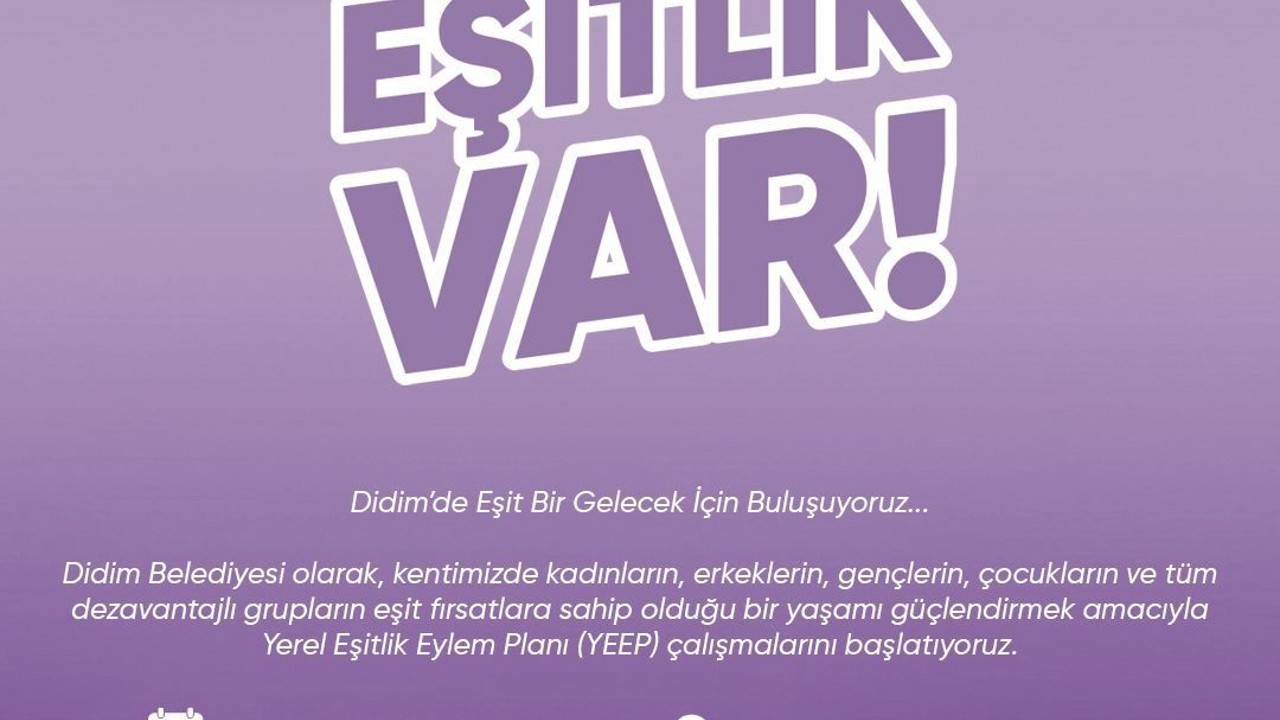 Didim Belediyesi Yerel Eşitlik Eylem Planı Çalıştayı düzenlenecek
