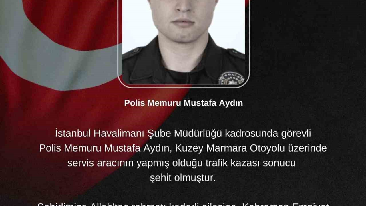 Kuzey Marmara Otoyolu’ndaki kazada 1 polis memuru şehit oldu
