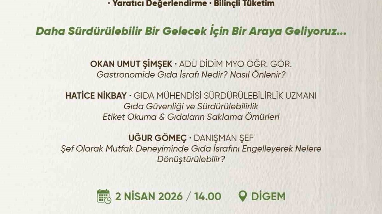 İsrafa ’dur’ demek için uzmanlar Didim’de buluşacak
