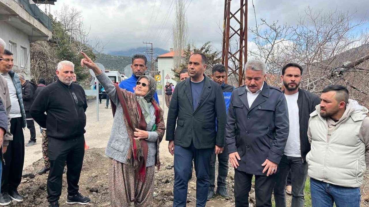 Kıratlı, heyelan bölgesinde incelemelerde bulundu
