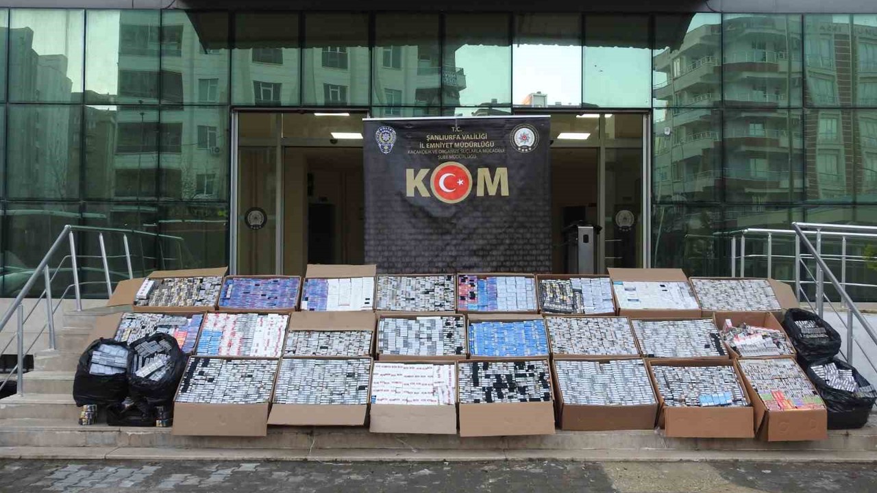 Şanlıurfa’da 30 bin paket kaçak sigara ele geçirildi
