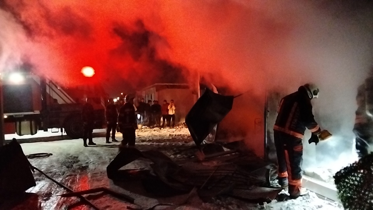 Konteyner Yangınında Maddi Hasar Oluştu