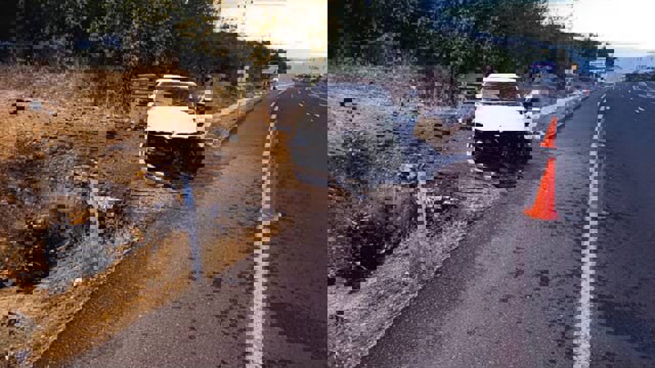 Darende’de Otomobil Yoldan Çıktı: 1 Yaralı