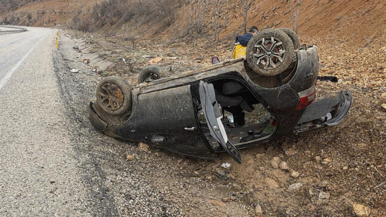 Doğanşehir’de Bayram Yolunda Kaza Ucuz Atlatıldı