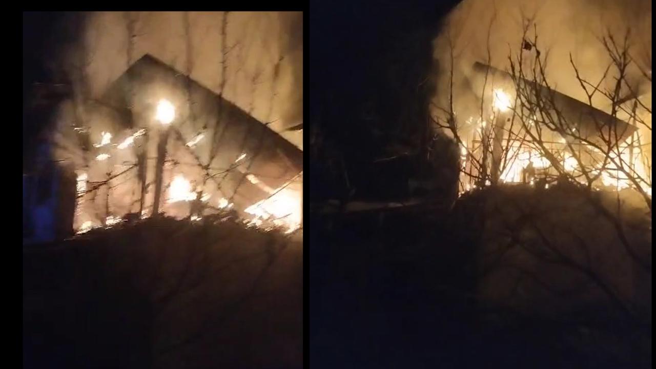 Darende’de Gece Yangını Korkuttu