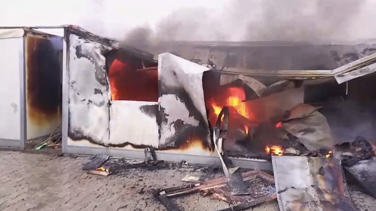 Samanköy Konteyner Kentte Yangın Paniği