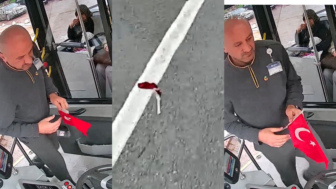 Seferi Bıraktı, Bayrağa Koştu: MOTAŞ Şoföründen Duygulandıran Hareket