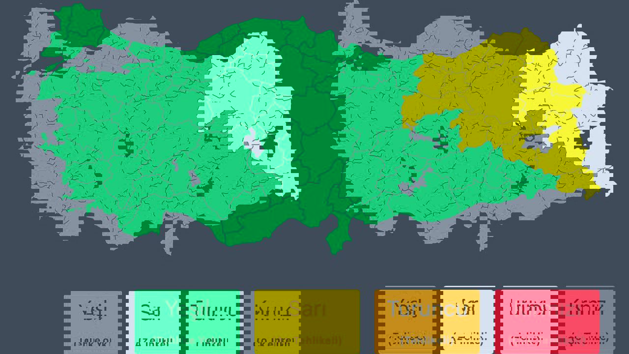 Meteoroloji Genel Müdürlüğü tarafından yapılan son değerlendirmelere göre, 24 Ni