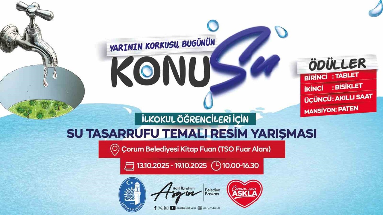 Çocuklar "su tasarrufu" konulu resimlerle yarışacak
