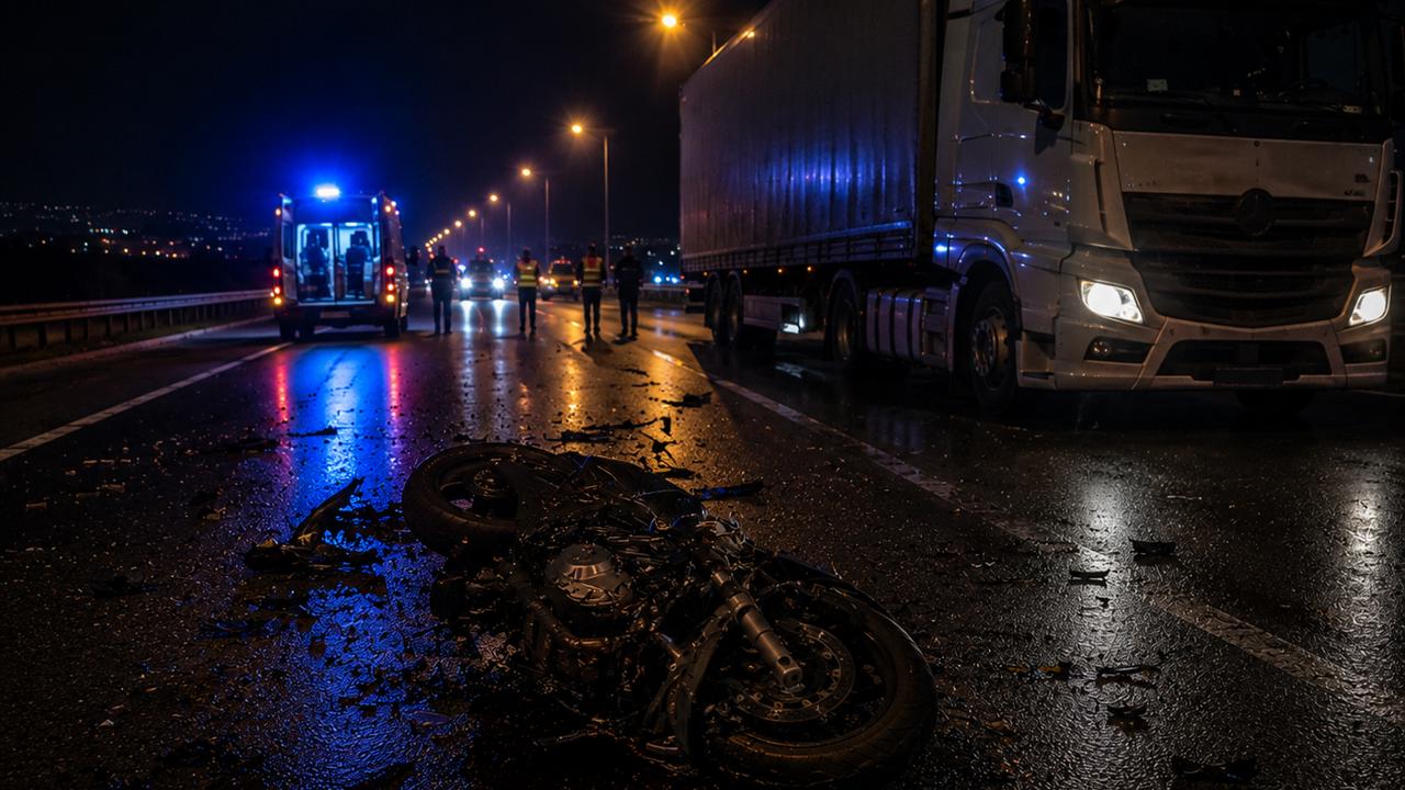 Tırla Çarpışan Motosikletin Sürücüsü Hayatını Kaybetti