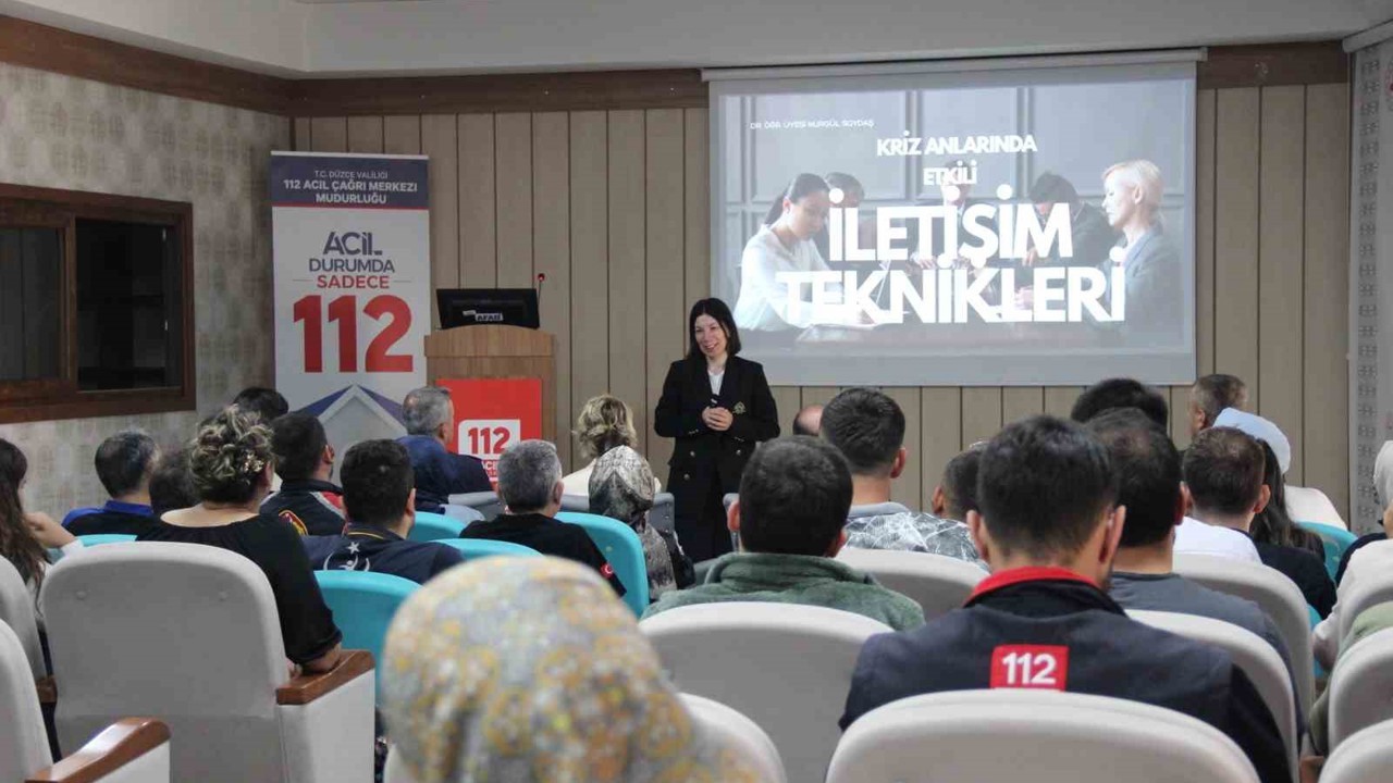 Etkili iletişim 112 Acil Çağrı Merkezi personeline anlatıldı
