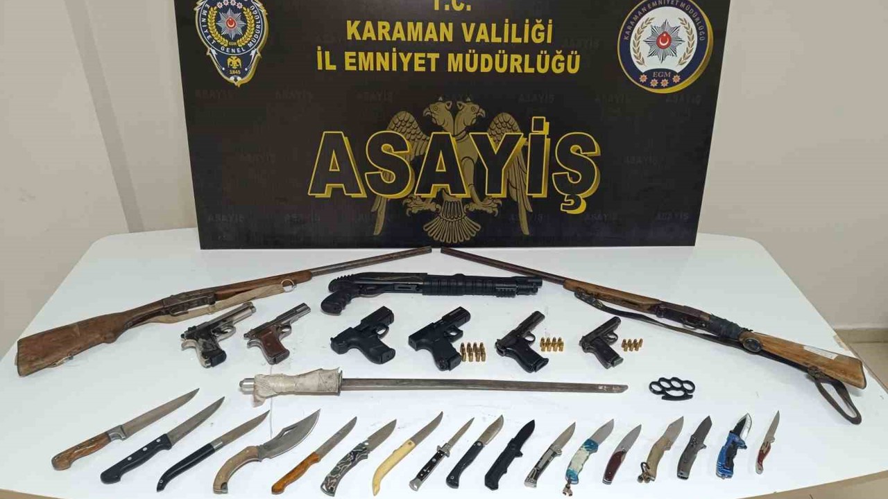 Karaman’da asayiş uygulamalarında 4 tutuklama
