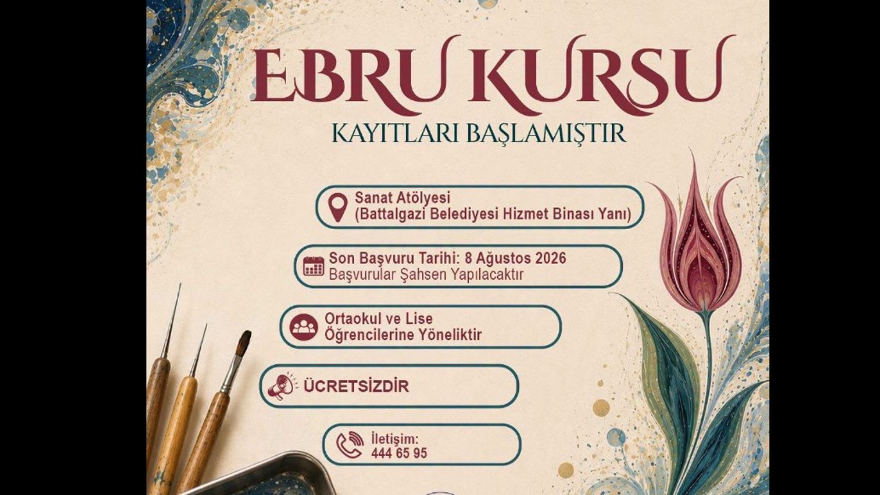 "BATTALGAZİ'DE SANATIN KALBİ ATIYOR: BELEDİYE KURSLARI, DENEYİMLİ HOCALAR VE HEVESLİ KURSİYERLERİ BİR ARAYA GETİRİYOR!"