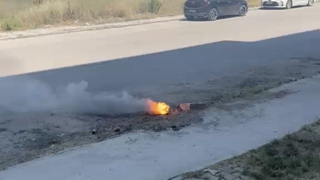 Yer Altındaki Elektrik Hattında Yangın Paniği