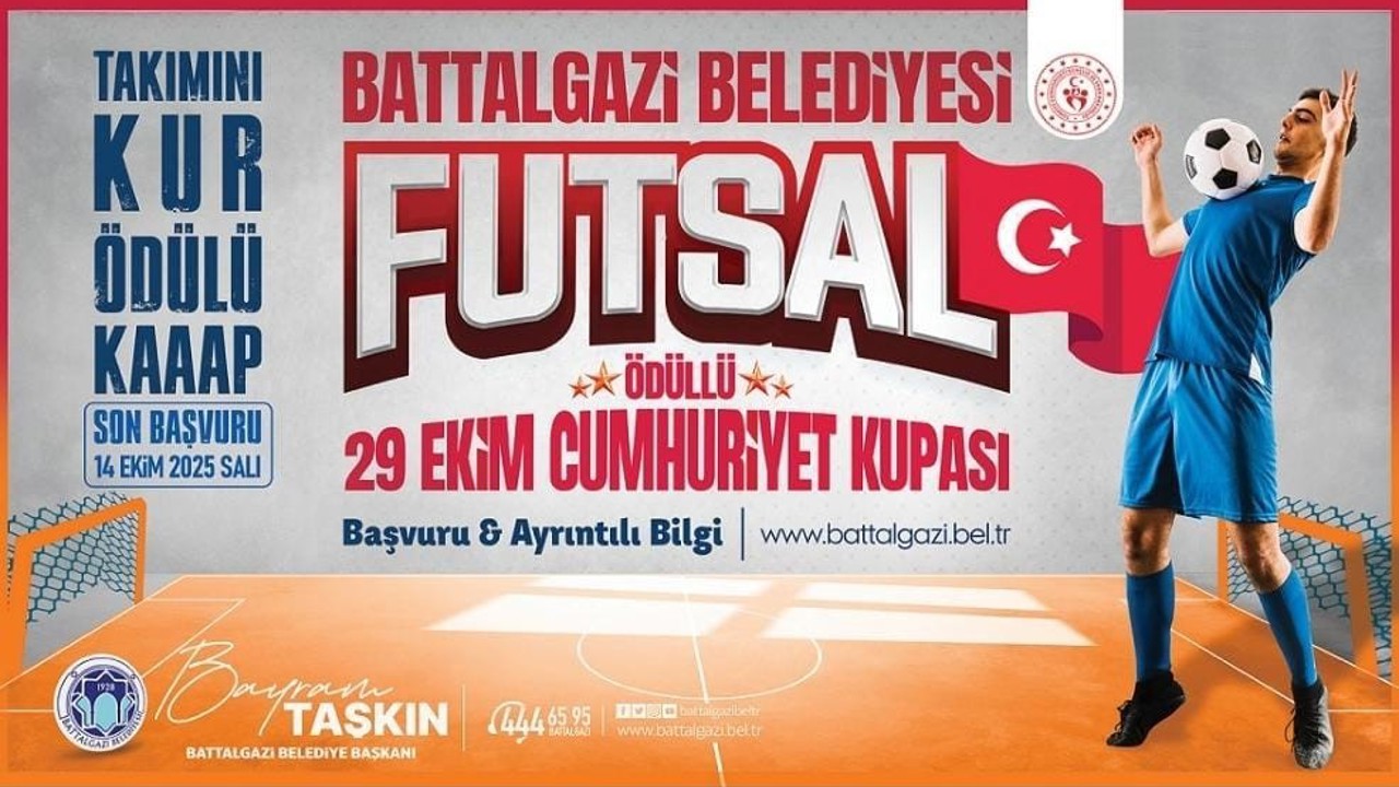 Battalgazi Belediyesi, 29 Ekim’e özel ödüllü futsal turnuvası düzenliyor
