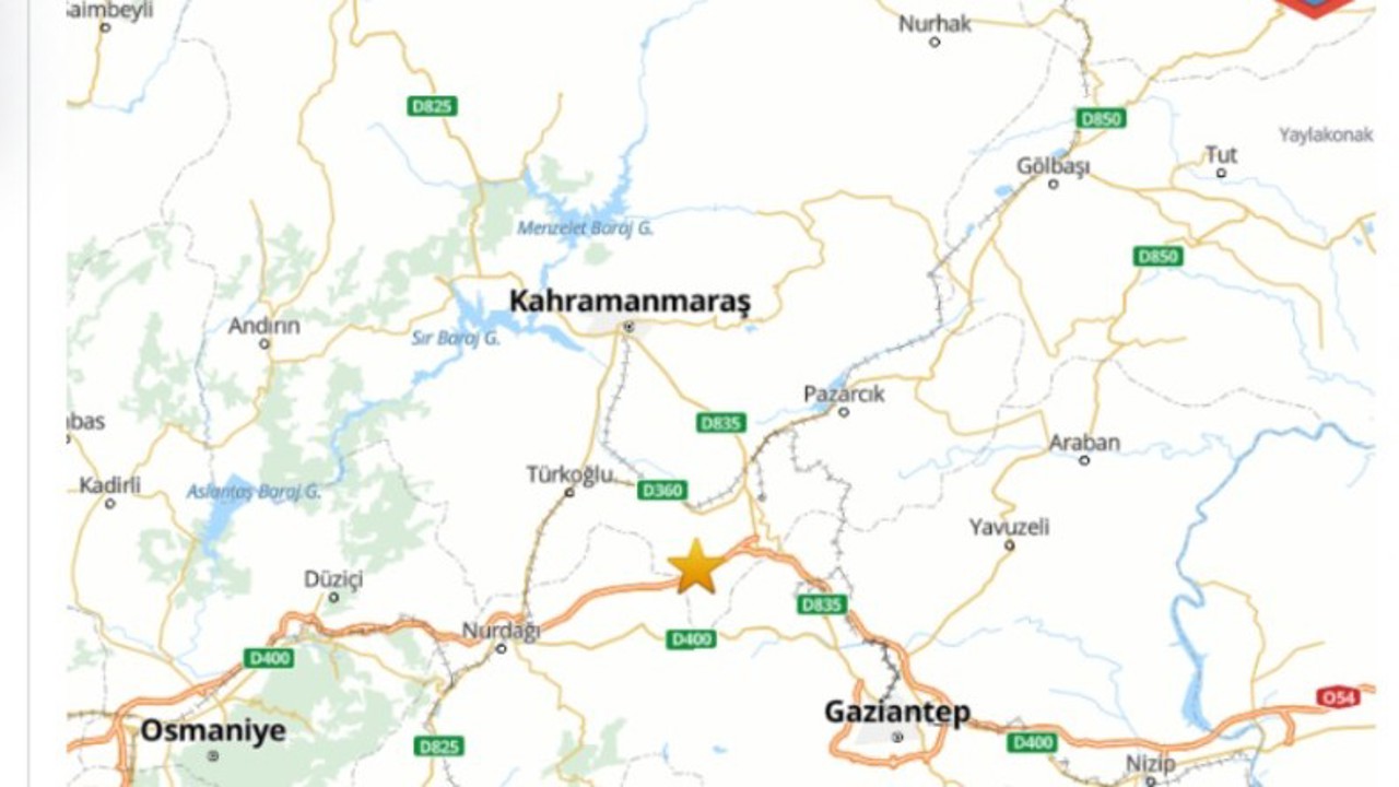 Kahramanmaraş'ta 4.2 büyüklüğünde deprem