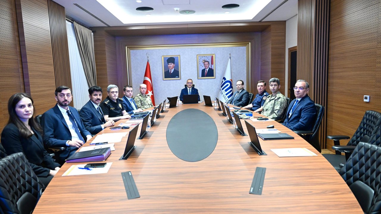 Malatya Valisi Seddar Yavuz başkanlığında gerçekleştirilen Güvenlik, Asayiş ve K