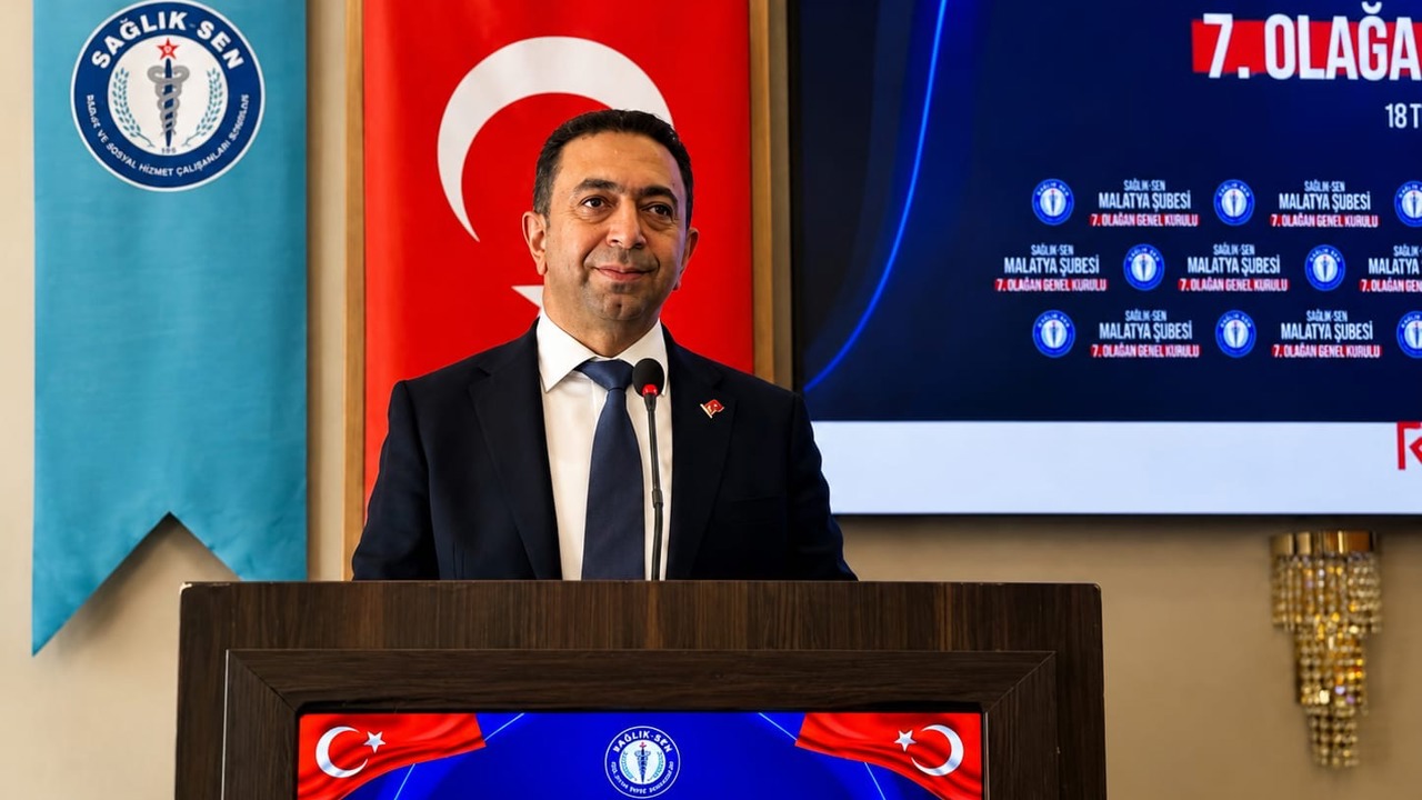 Sağlık-Sen Malatya Şubesi’nin 7. Olağan Genel Kurulu’nda Hasan Ulutaş yeniden şu