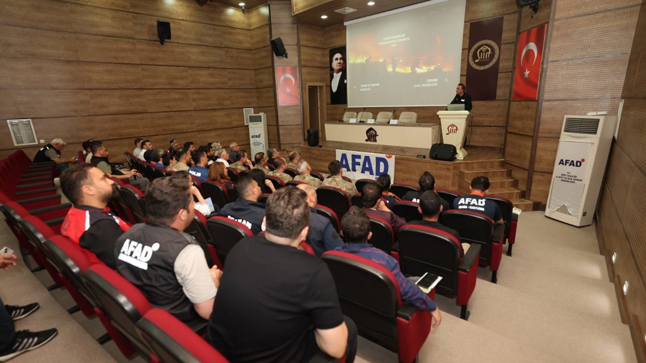 Siirt’te orman yangınlarına karşı koordinasyon eğitimi düzenlendi