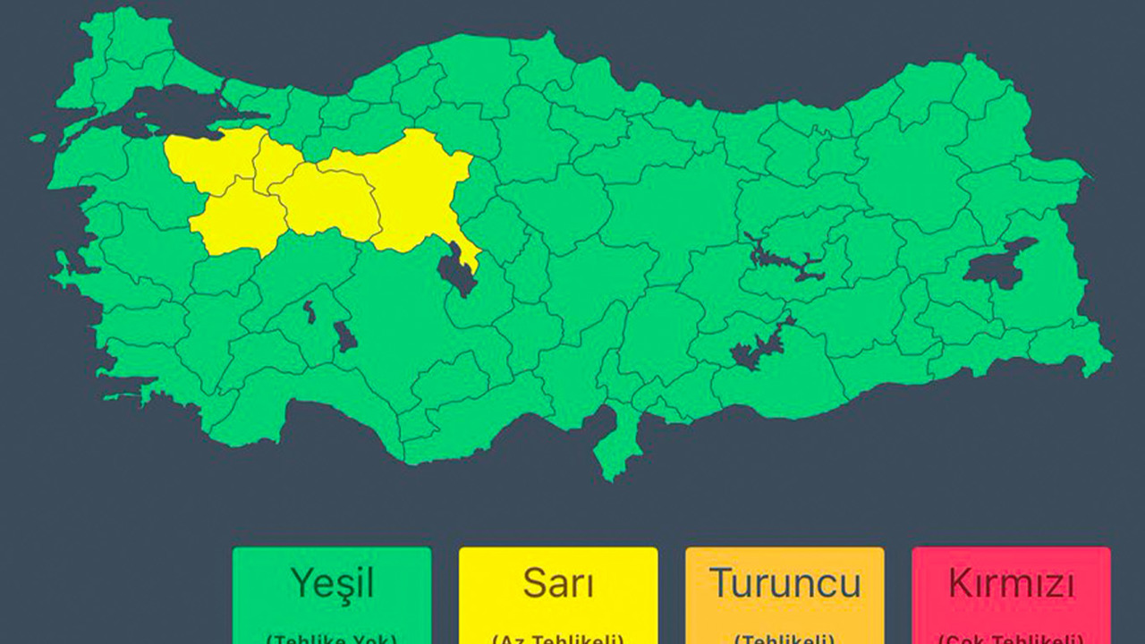 İçişleri Bakanlığından kuvvetli yağış uyarısı