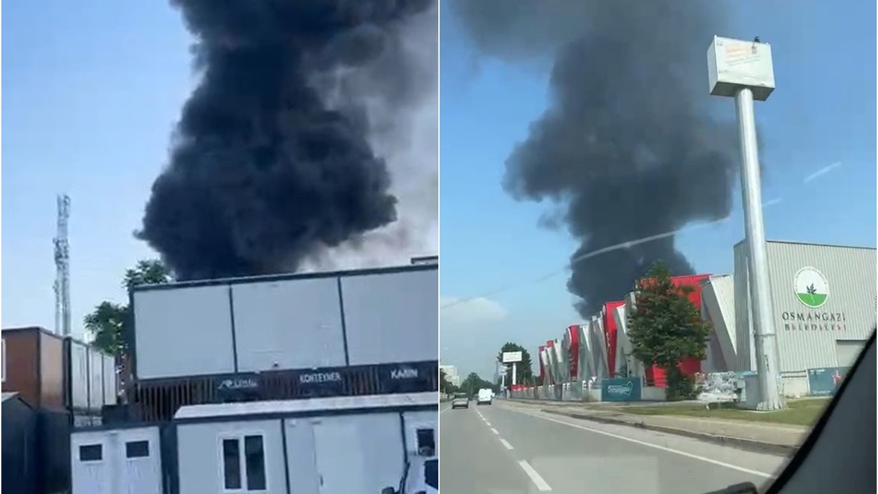 Bursa’da boya imalathanesinde yangın
