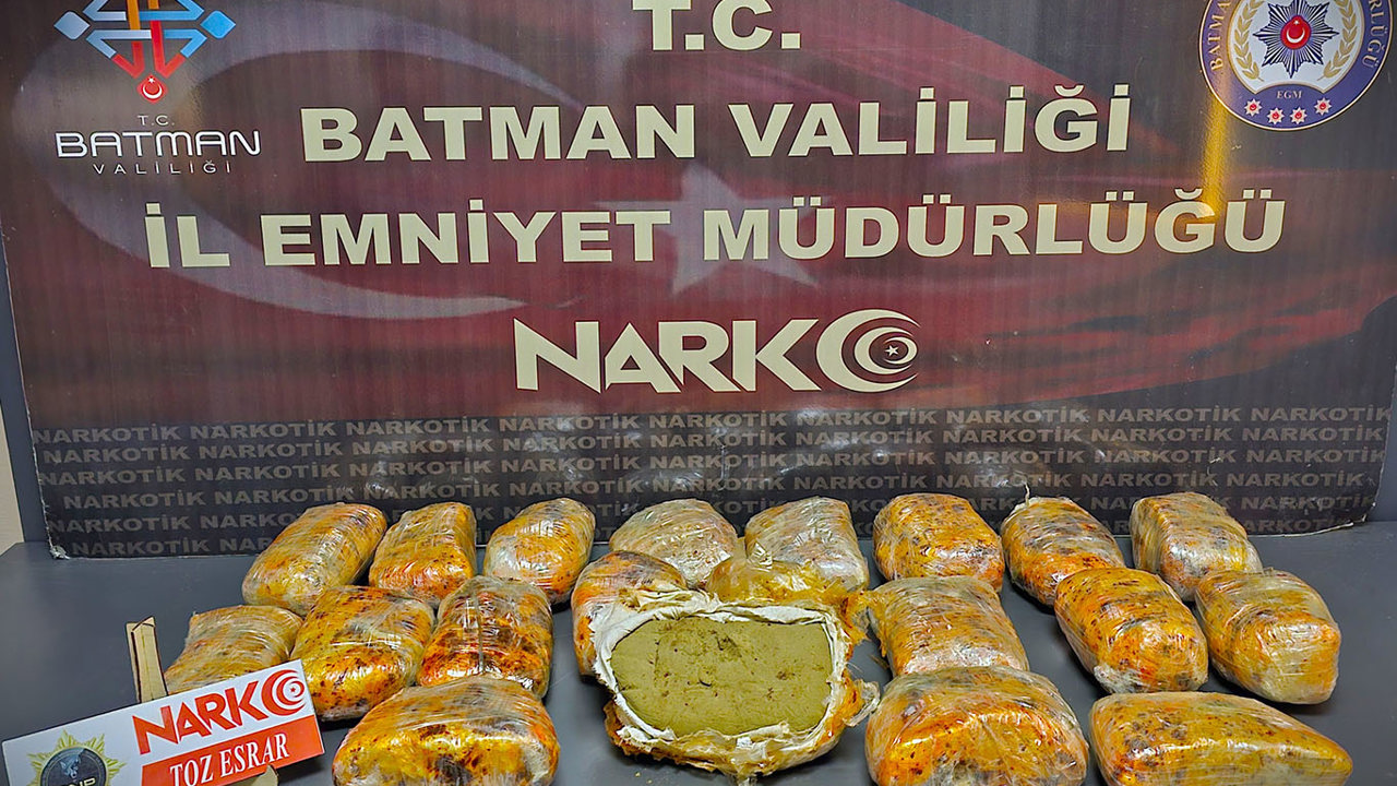 Batman'da 11 kilo toz esrar ele geçirildi