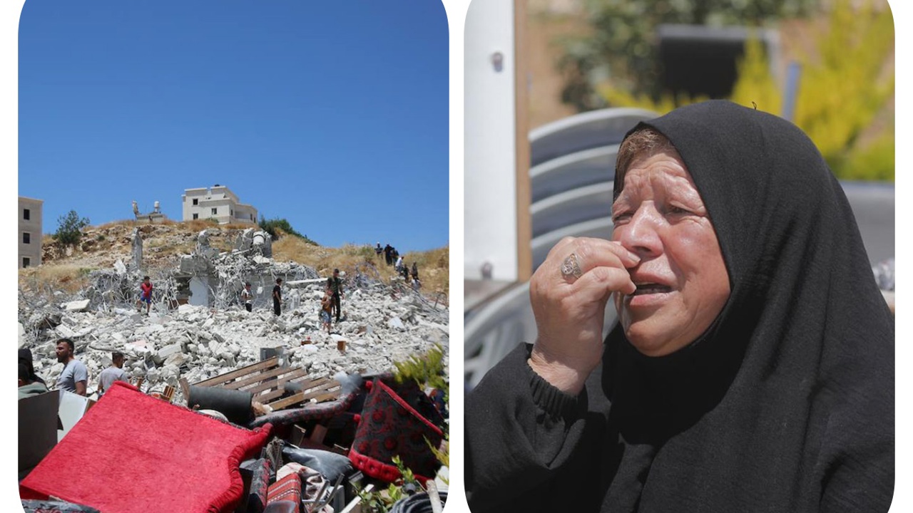 İşgalciler Filistinlilere ait 8 evi yerle bir etti, onlarcası sırada