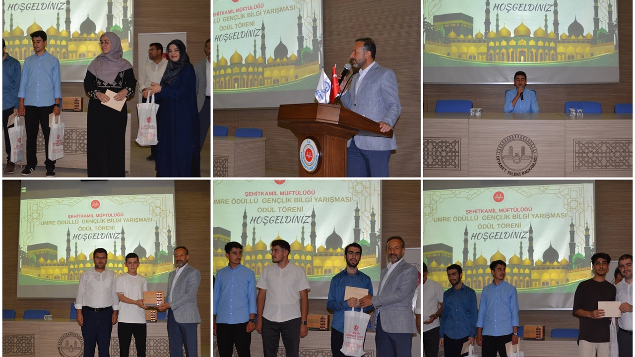 Gaziantep'te 'Umre Ödüllü Gençlik Bilgi Yarışması'nda ödüller sahiplerini buldu