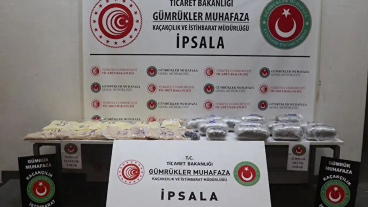 İpsala'da 1 tonun üzerinde uyuşturucu ele geçirildi