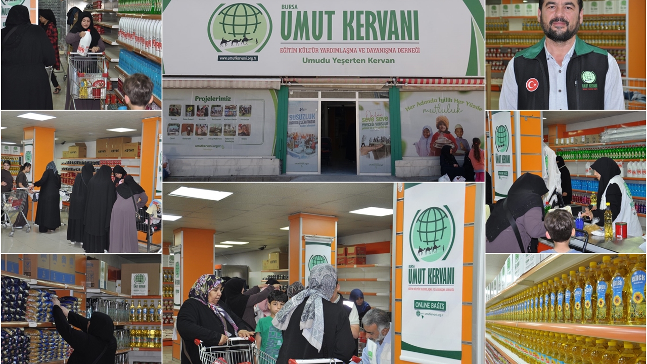 Bursa Umut Kervanı sosyal market projesiyle yüzlerce ailenin ihtiyacını karşıladı