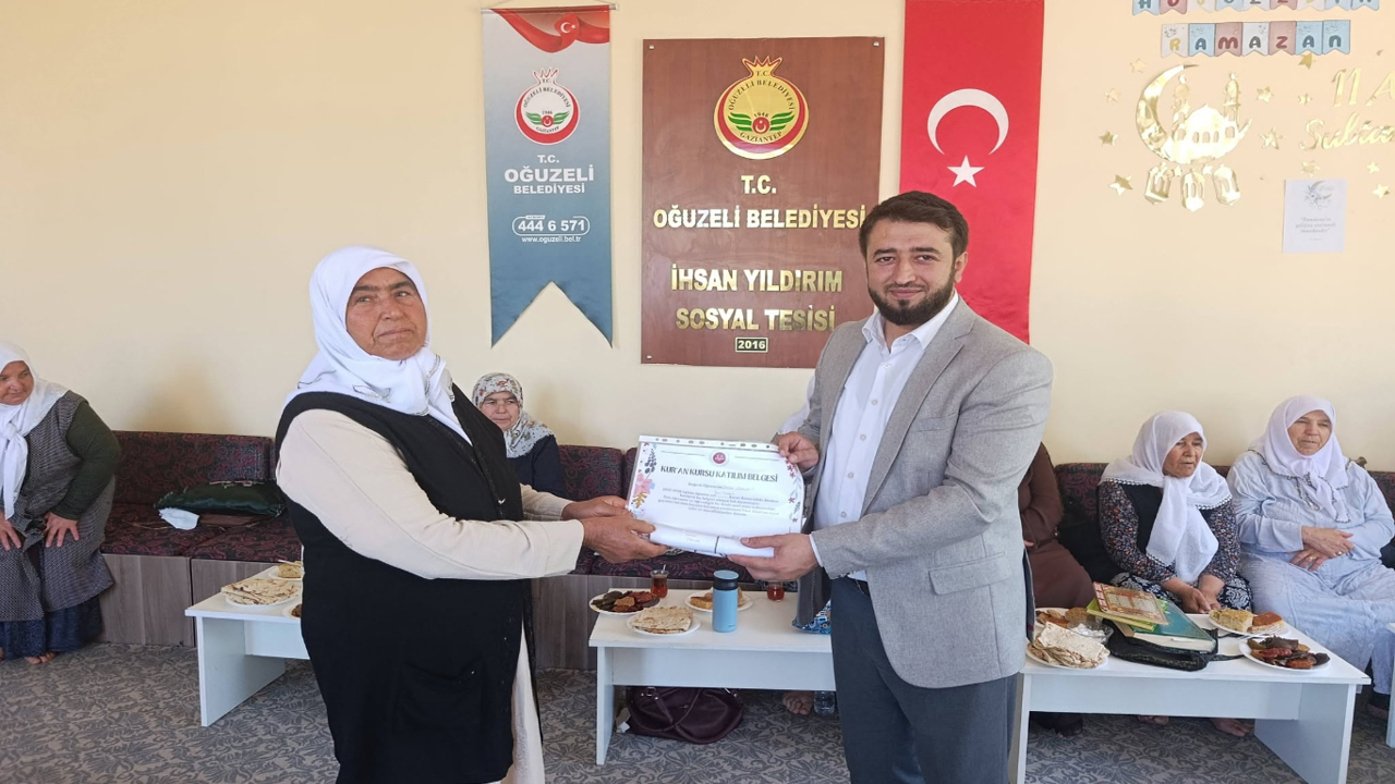 Gaziantep’te kursiyerlere yıl sonu belgesi