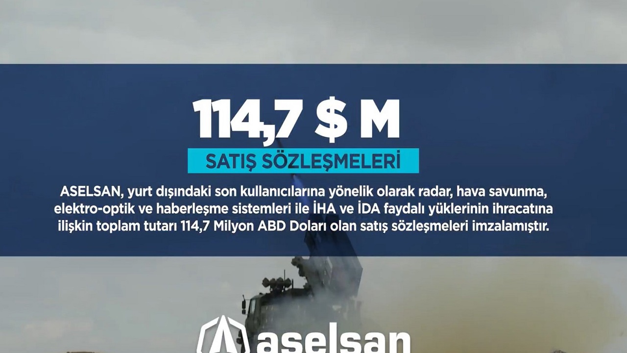 ASELSAN 114,7 milyon dolarlık ihracat anlaşmasına imza attı