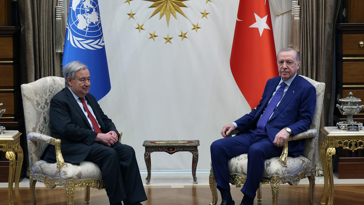 Cumhurbaşkanı Erdoğan BM Genel Sekreteri Guterres ile görüştü