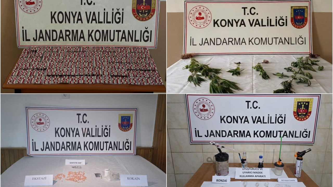 Konya’da uyuşturucu operasyonları: 27 şüpheli yakalandı, 2 kişi tutuklandı