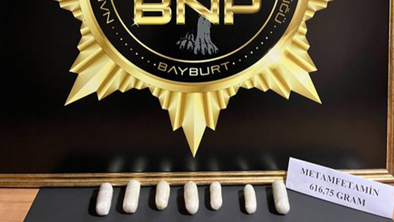 Bayburt’ta 616 gram metamfetamin ele geçirildi: Bir kişi tutuklandı