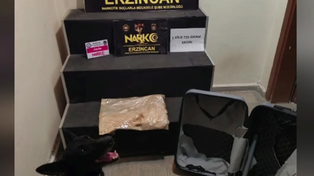 Erzincan’da 1 kilo 725 gram eroin ele geçirildi: Bir tutuklama