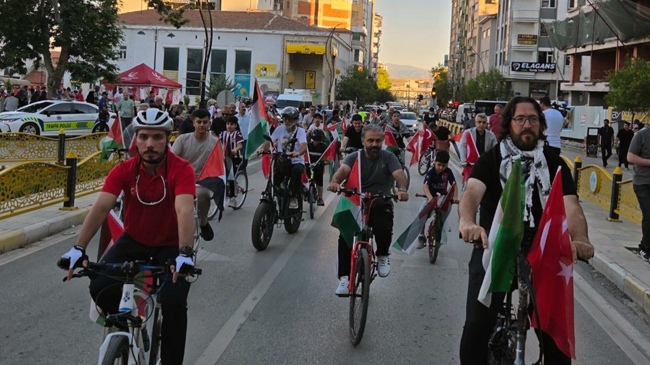 Elazığlılar Gazze için pedal çevirdi
