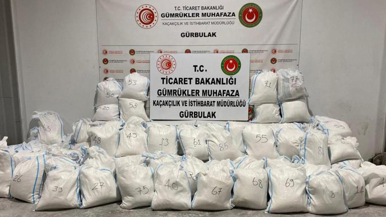 Mersin ve Gürbulak'ta tonlarca uyuşturucu etken maddesi ele geçirildi