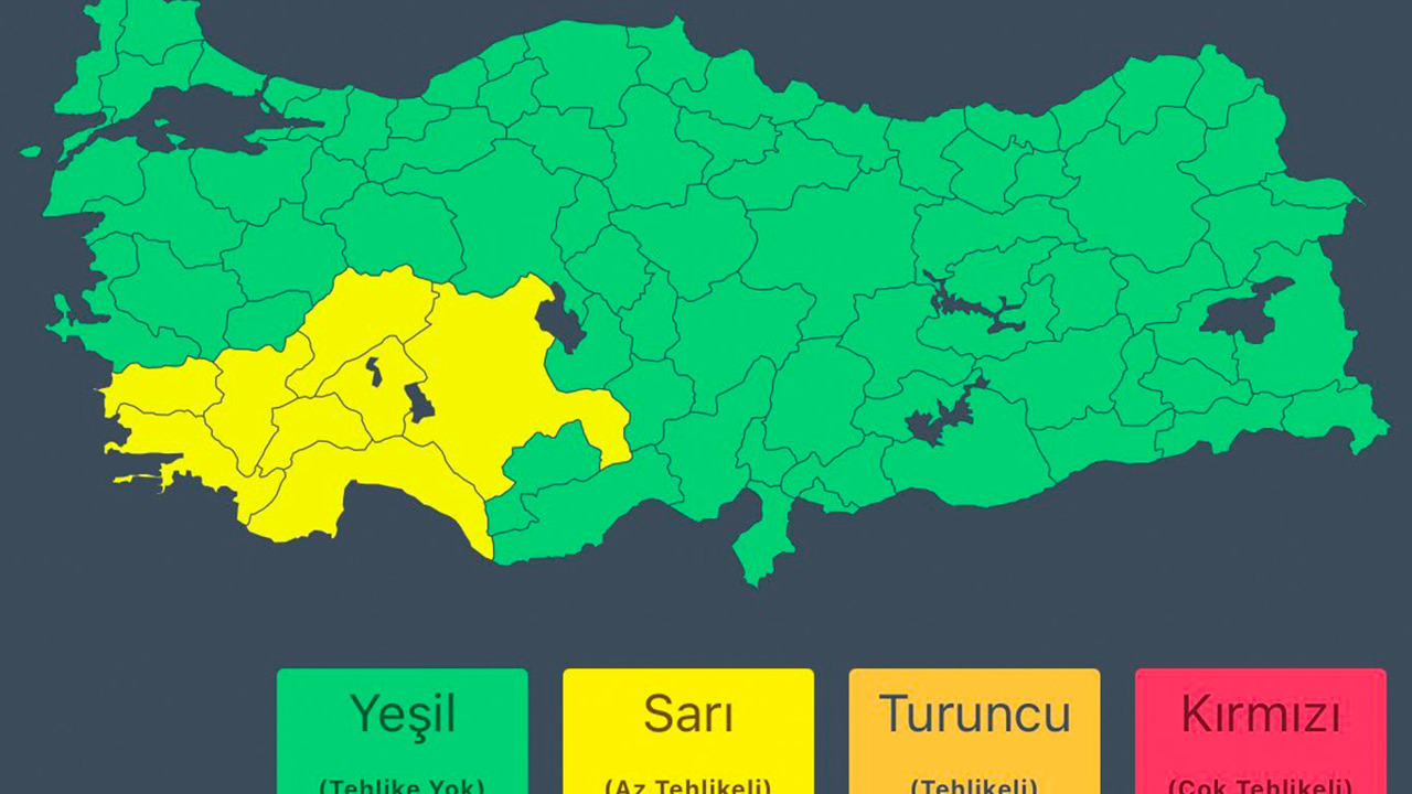 İçişleri Bakanlığından 7 il için kuvvetli yağış uyarısı