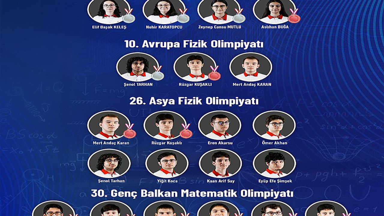 Öğrenciler uluslararası bilim olimpiyatlarından 21 ödülle döndü