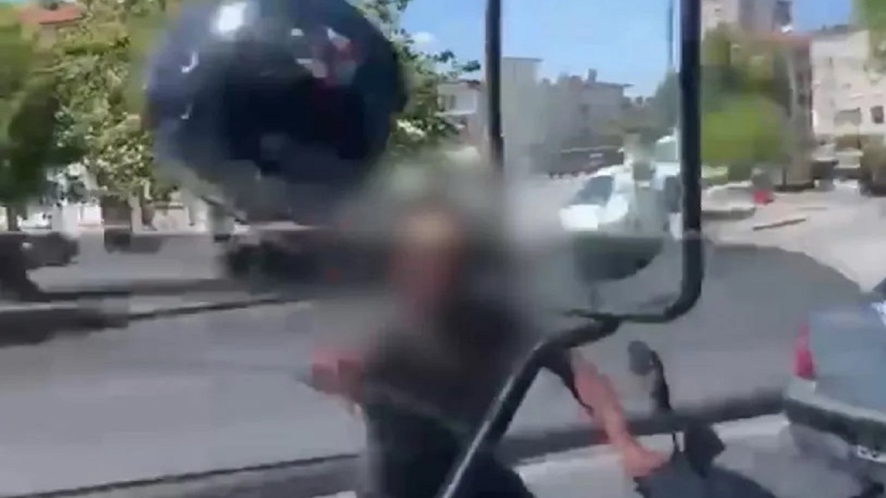 Sürücüye kask fırlatan alkollü motosikletliye 405 bin TL ceza