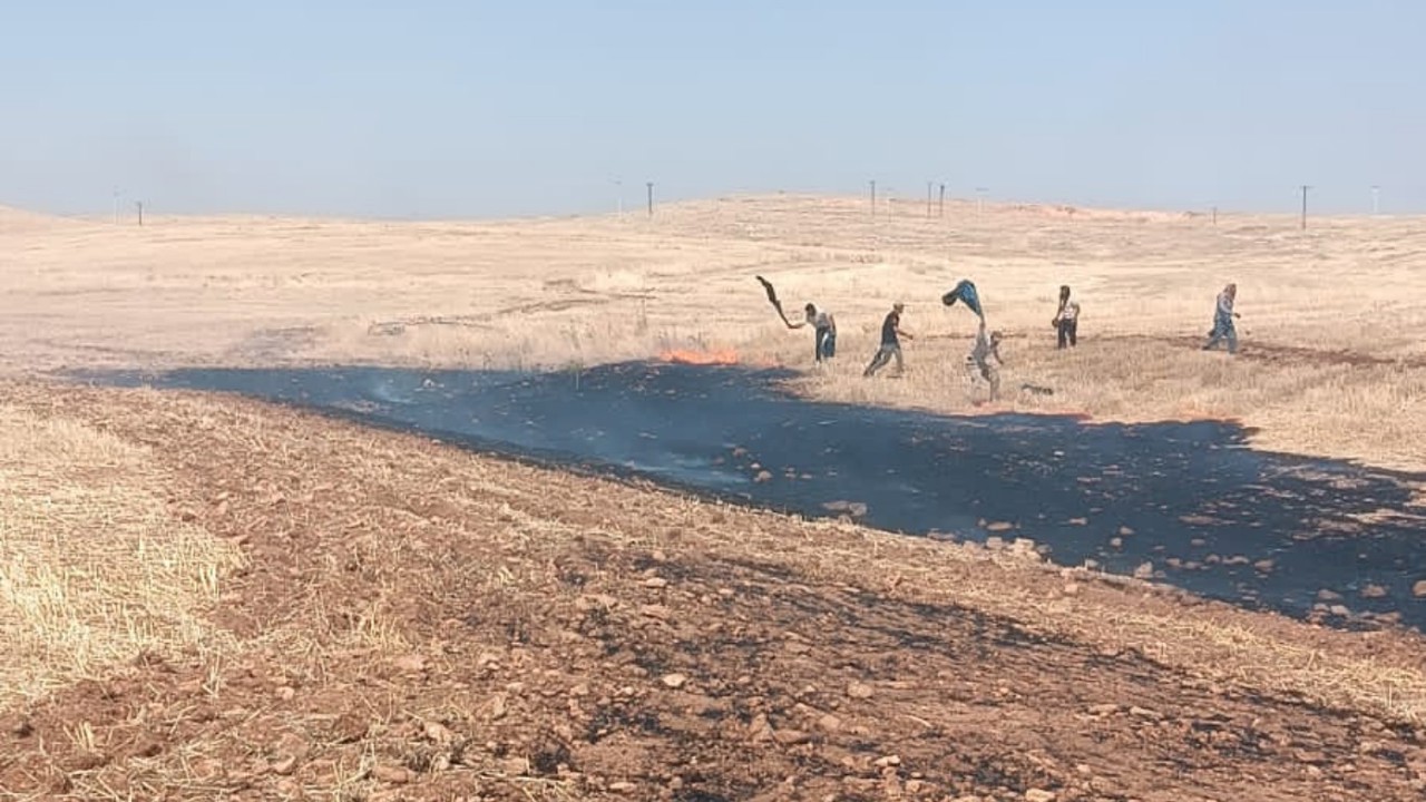 Mardin’de anız yangını yerleşim alanına sıçradı