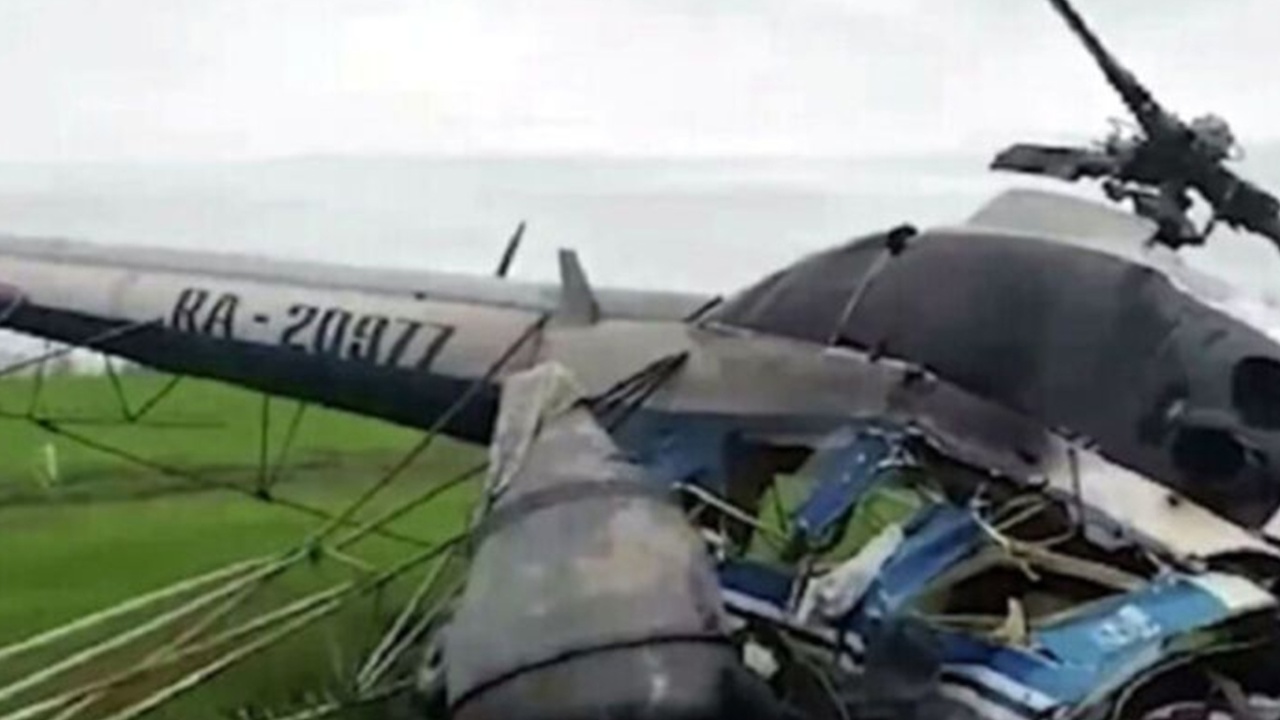 Rusya'da helikopter düştü: Bir ölü