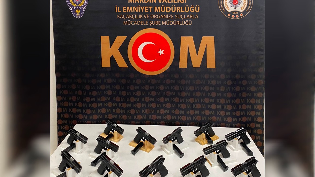 Mardin’de 13 adet ruhsatsız tabanca ve mühimmat ele geçirildi 