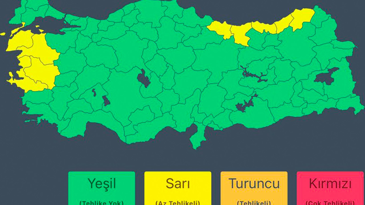 İçişleri Bakanlığından kuvvetli yağış ve fırtına uyarısı