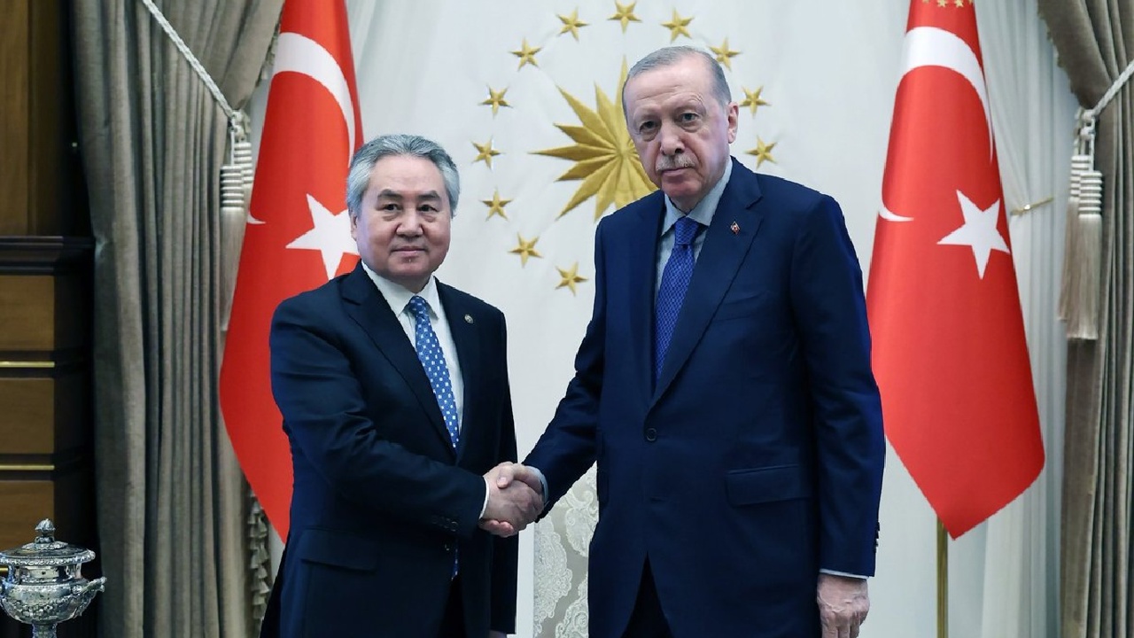 Cumhurbaşkanı Erdoğan, Kırgızistan Dışişleri Bakanı Kulubayev ile görüştü