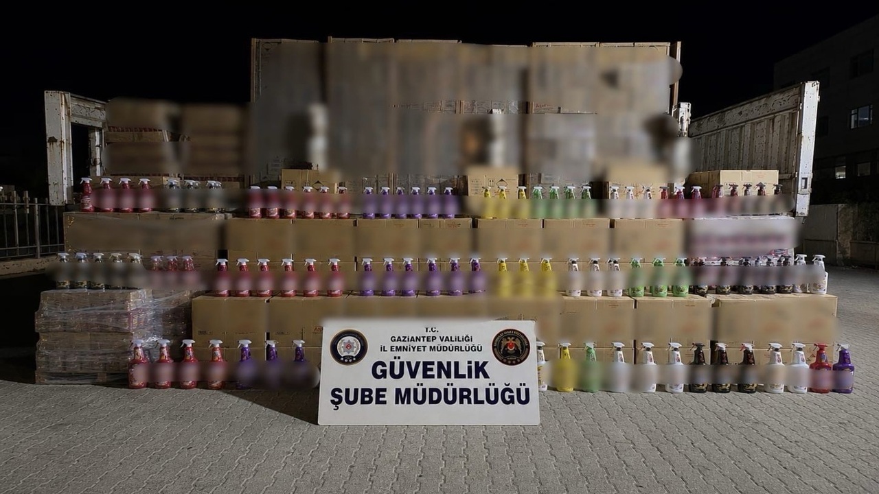 Gaziantep'te sahte temizlik ürünü ele geçirildi