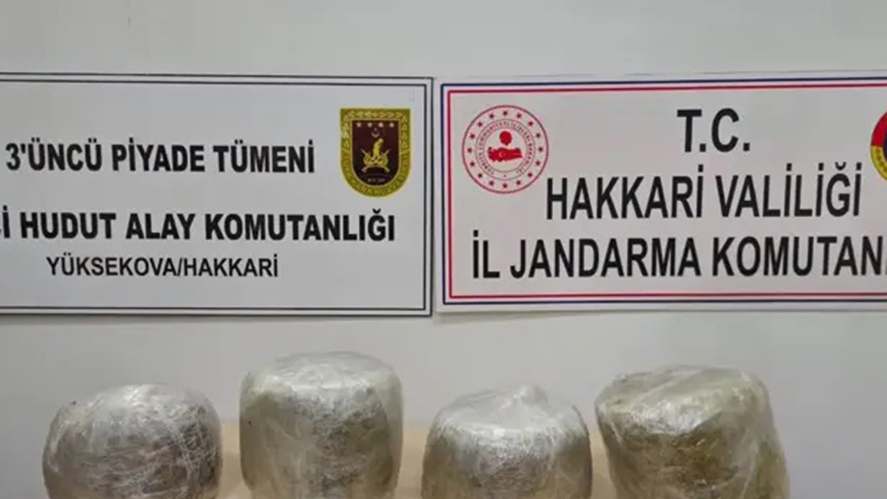 Hakkari'de 11 kilogram skunk ele geçirildi: 1 tutuklama