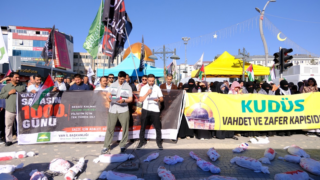 HÜDA PAR Van İl Başkanlığı’ndan Gazze’de 1000 gündür devam eden saldırılara ilişkin açıklama
